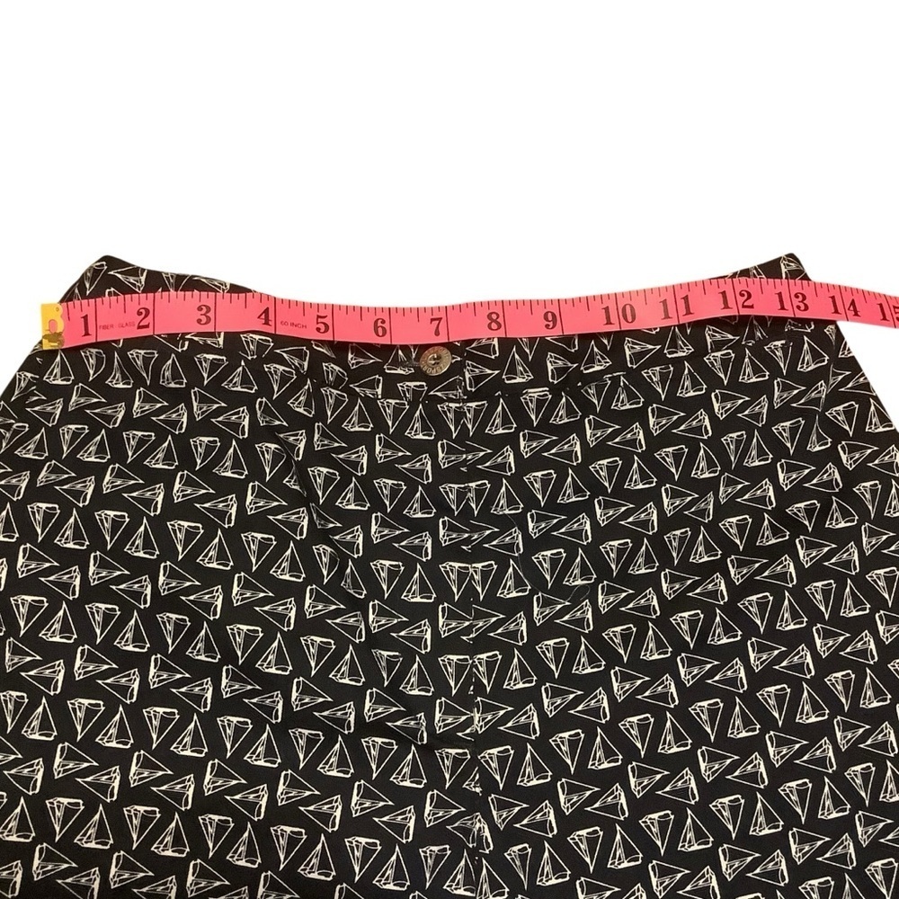 Liz Claiborne Liz Sport Navy Blue & White Sailboat Cropped Pants Size 6 - Picture 7 of 11